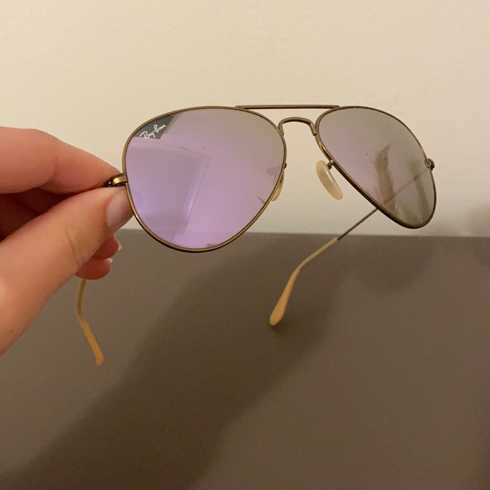 Purple Ray Ban aviators